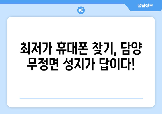 전라남도 담양군 무정면 휴대폰 성지 좌표| 최신 정보와 할인 팁 | 담양, 휴대폰, 성지, 좌표, 할인