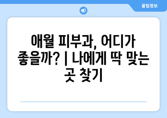 제주도 제주시 애월읍 피부과 추천| 꼼꼼하게 비교 분석한 5곳 | 애월, 피부과, 추천, 후기, 가격